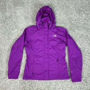 North Face Rain Jacket Womens Small Purple Hiking HyVent Waterproof Hooded Gorp